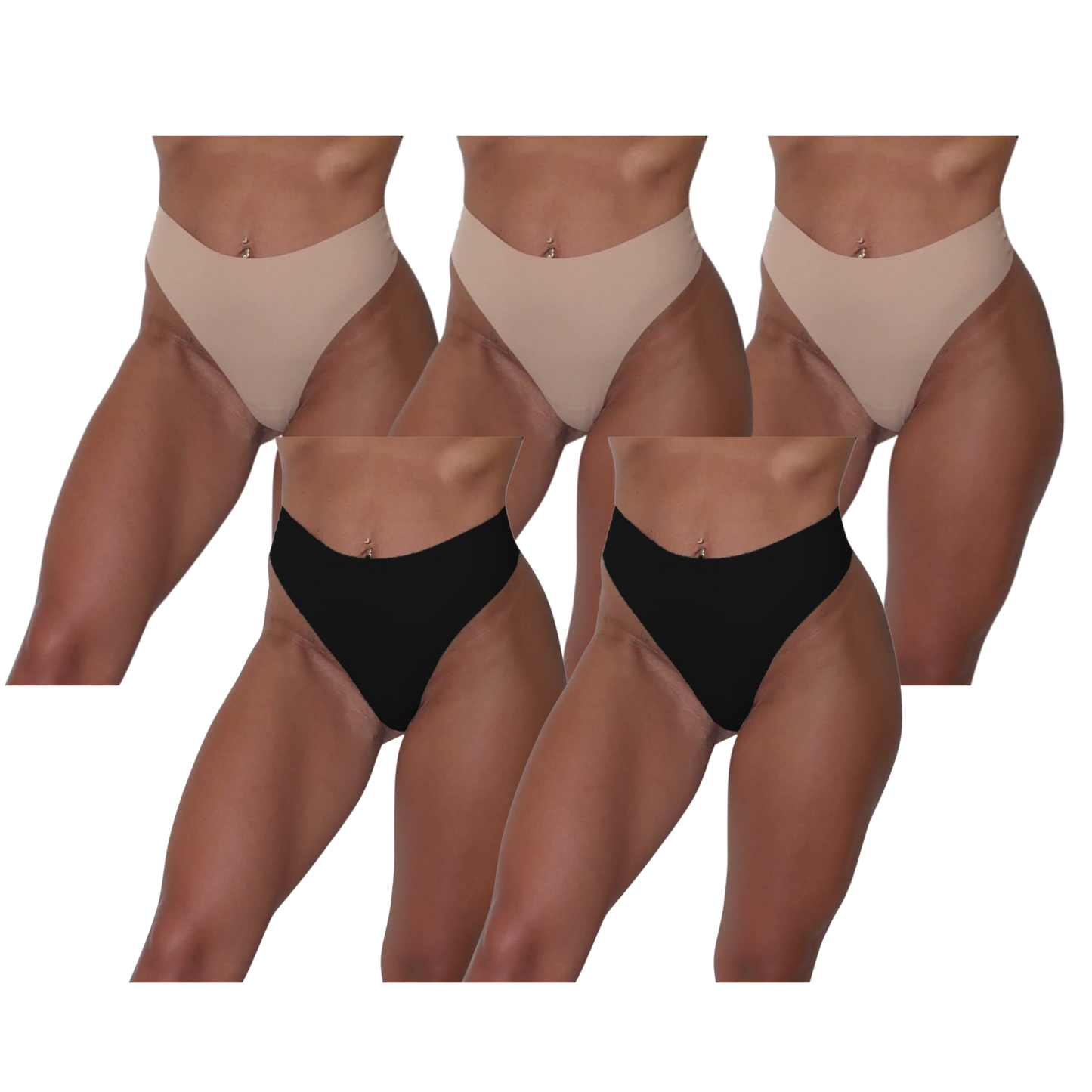 SheBare V-back Seamless underwear (5 Pack)