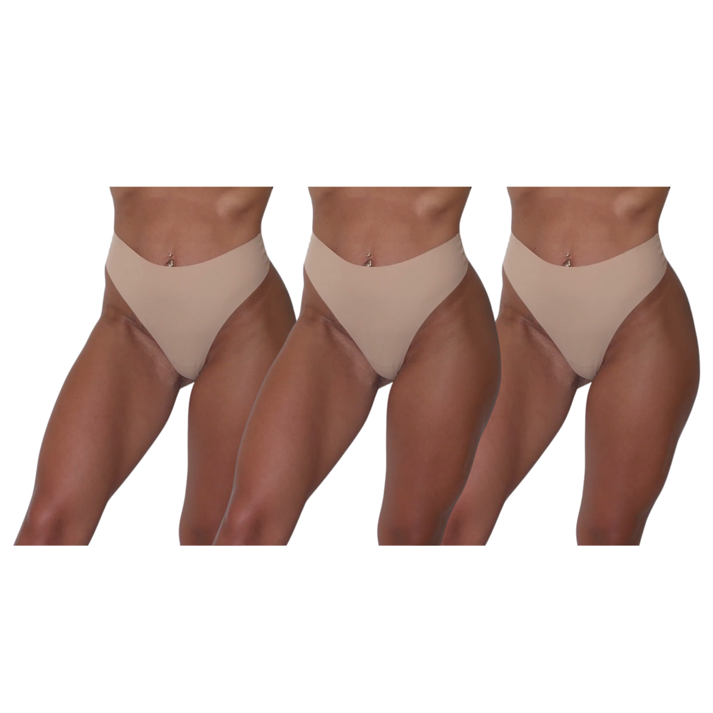 SheBare V-Back Seamless Underwear (3 Pack)